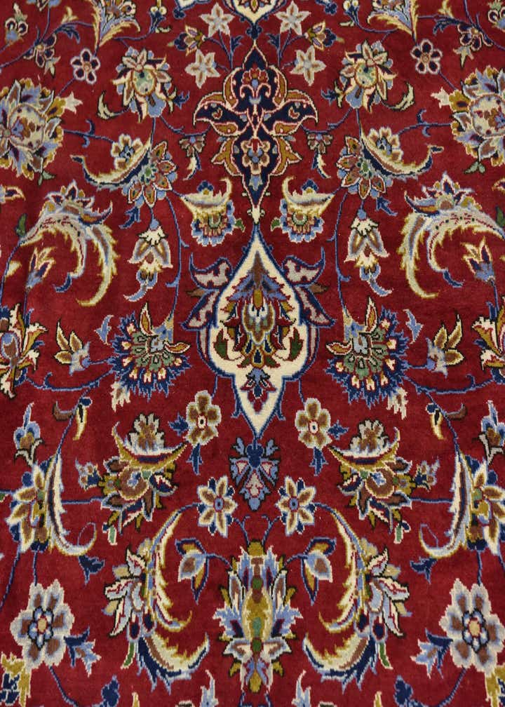 9' 9 x 13' 4 Hand Knotted Isfahan Persian Wool Rug