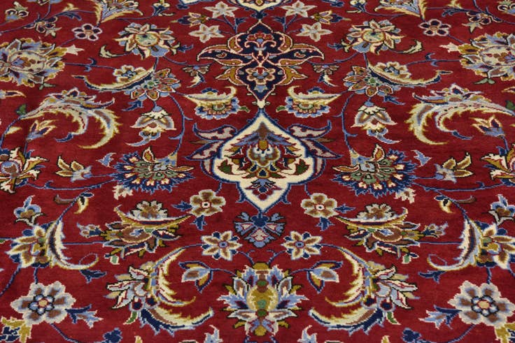 Detail image of 9' 9 x 13' 4 Hand Knotted Isfahan Persian Wool Rug