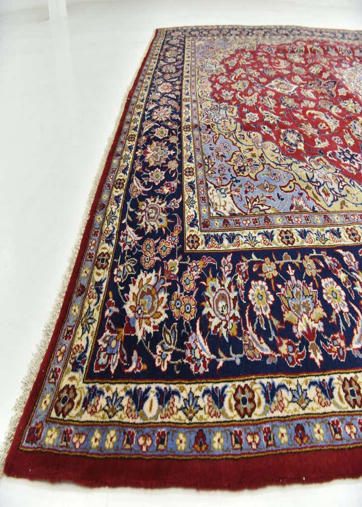 9' 9 x 13' 4 Hand Knotted Isfahan Persian Wool Rug