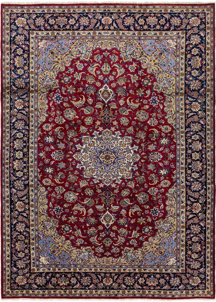 9' 9 x 13' 4 Hand Knotted Isfahan Persian Wool Rug
