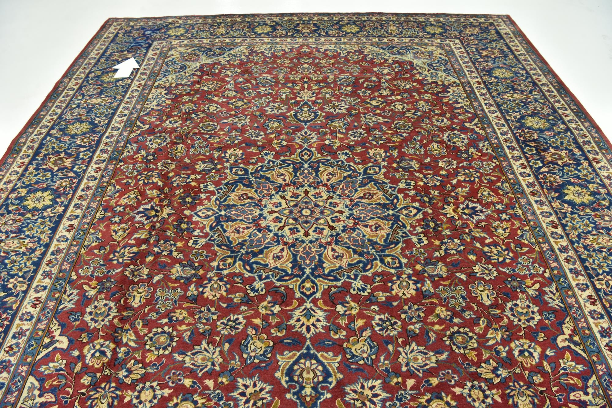 9' 9 x 12' 8 Hand Knotted Isfahan Persian Wool Rug