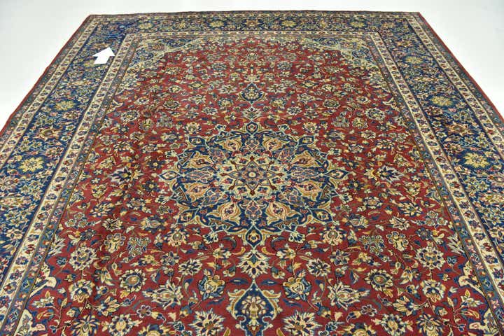 9' 9 x 12' 8 Hand Knotted Isfahan Persian Wool Rug
