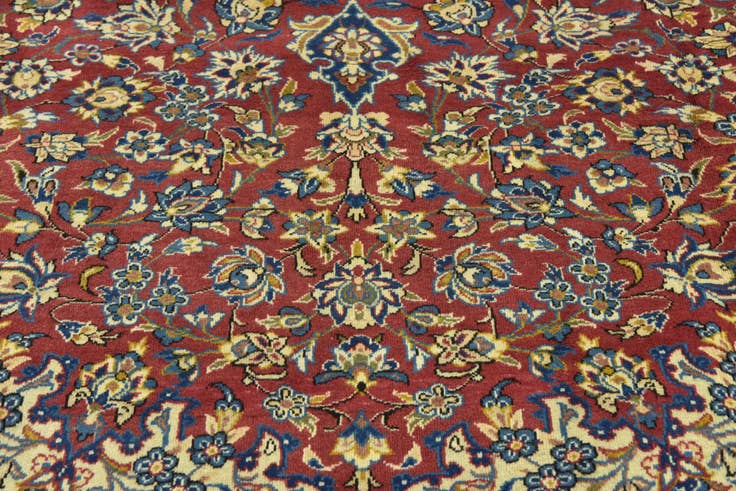 Detail image of 9' 9 x 12' 8 Hand Knotted Isfahan Persian Wool Rug