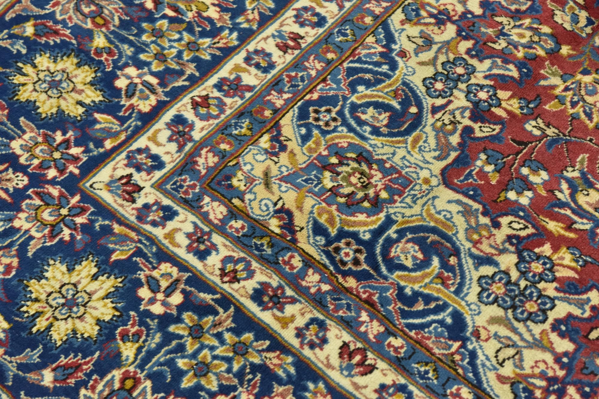 9' 9 x 12' 8 Hand Knotted Isfahan Persian Wool Rug