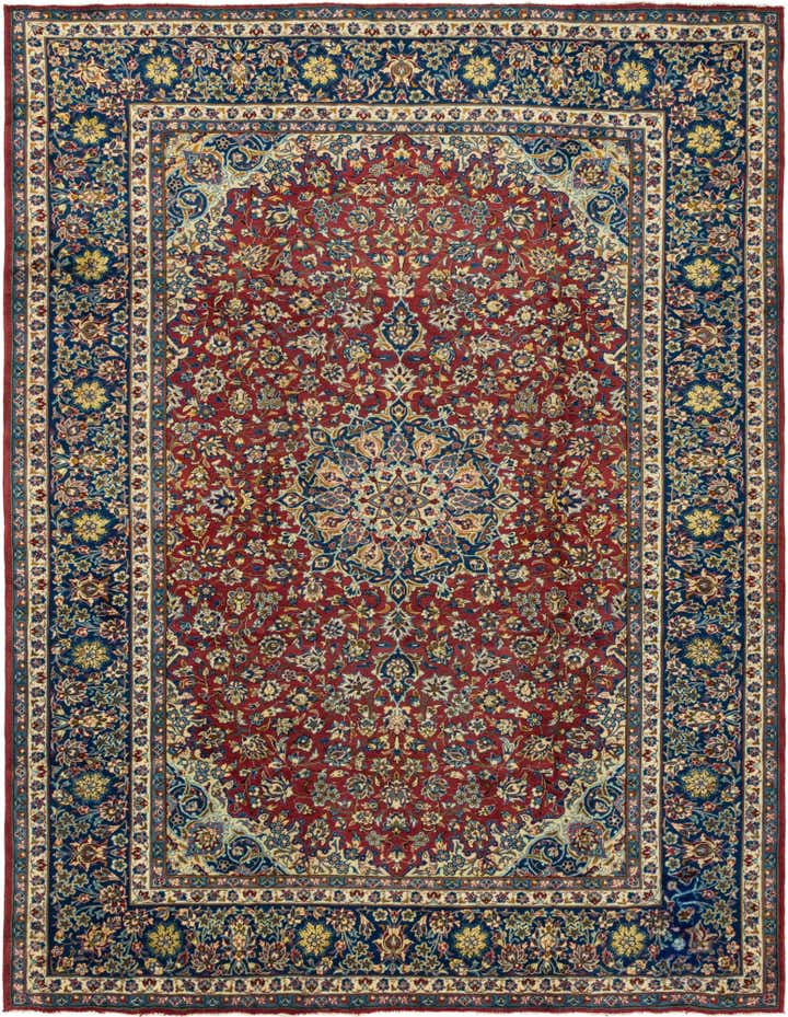9' 9 x 12' 8 Hand Knotted Isfahan Persian Wool Rug