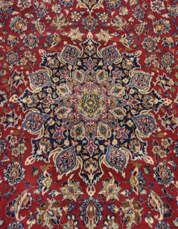 Detail image of 9' 6 x 12' 4  Hand Knotted Isfahan Persian Wool Rug