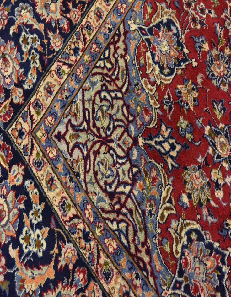 Detail image of 9' 6 x 12' 4  Hand Knotted Isfahan Persian Wool Rug