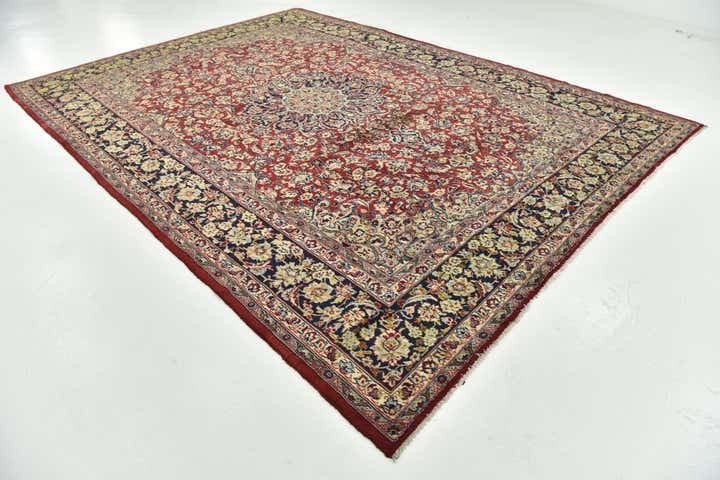 9' 9 x 13' 6 Hand Knotted Isfahan Persian Wool Rug