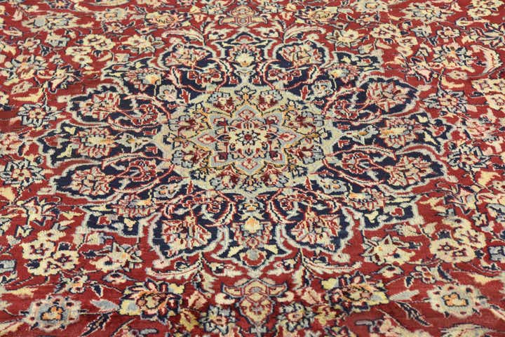 9' 9 x 13' 6 Hand Knotted Isfahan Persian Wool Rug