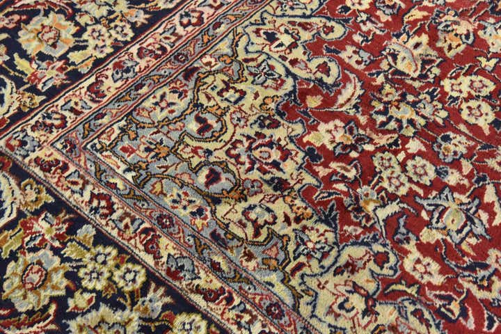 9' 9 x 13' 6 Hand Knotted Isfahan Persian Wool Rug