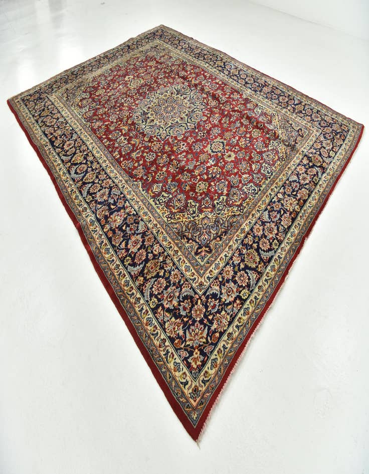 Detail image of 10' 1 x 13' 2 Hand Knotted Isfahan Persian Wool Rug