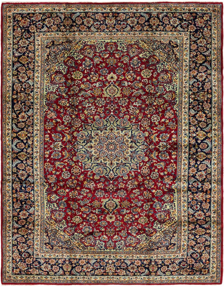 Detail image of 10' 1 x 13' 2 Hand Knotted Isfahan Persian Wool Rug