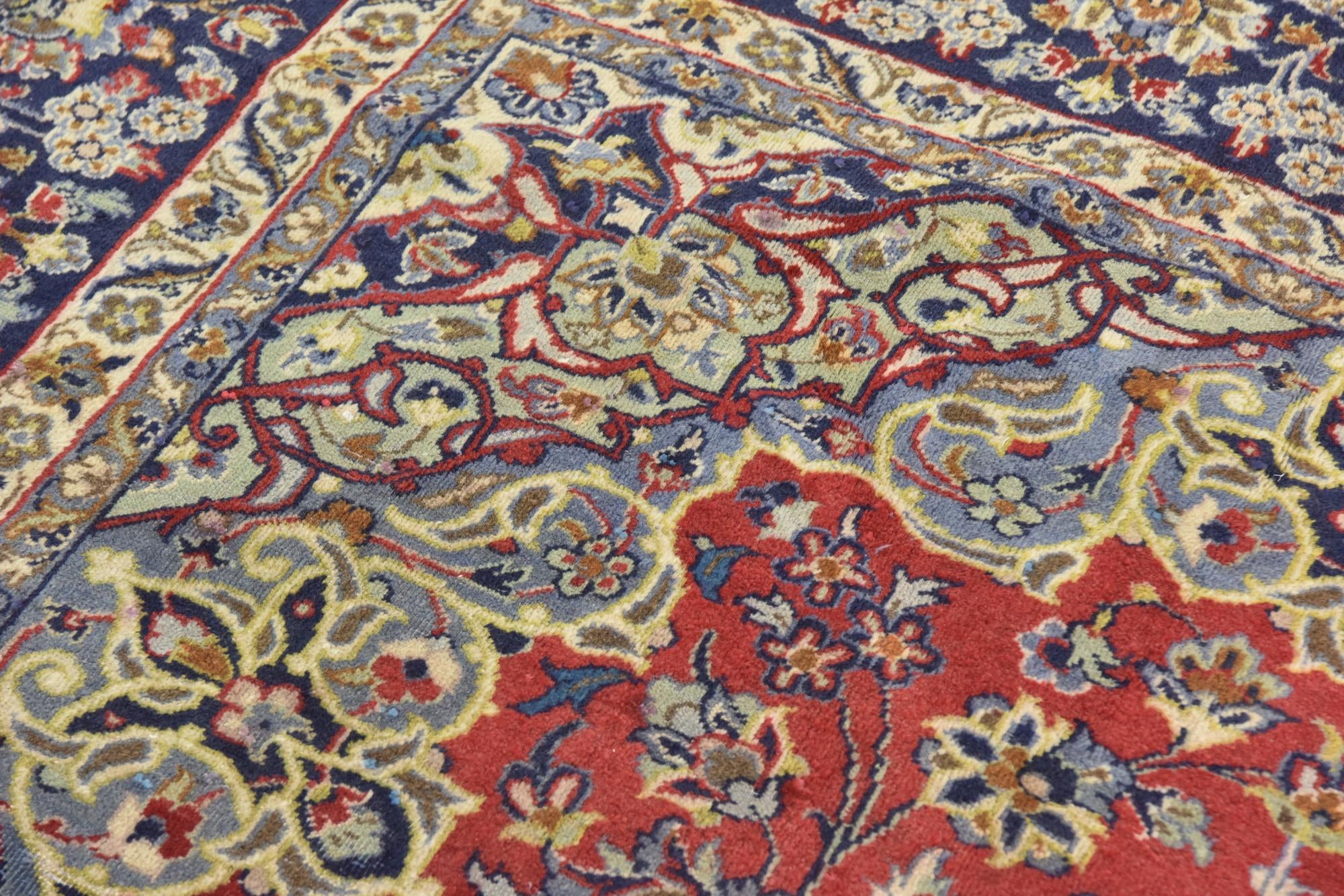 295cm x 400cm Hand Knotted Isfahan Persian Wool Rug