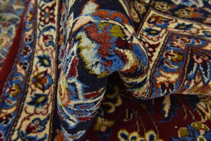 9' 8 x 14' 3 Hand Knotted Isfahan Persian Wool Rug