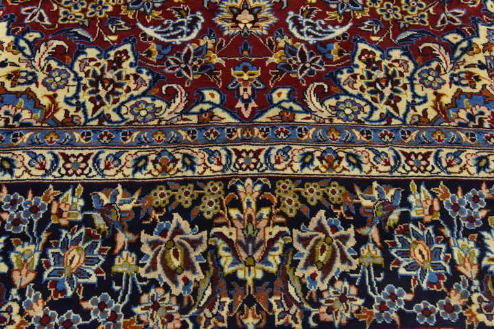 9' 8 x 14' 3 Hand Knotted Isfahan Persian Wool Rug