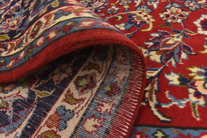 9' 9 x 13' Hand Knotted Isfahan Persian Wool Rug