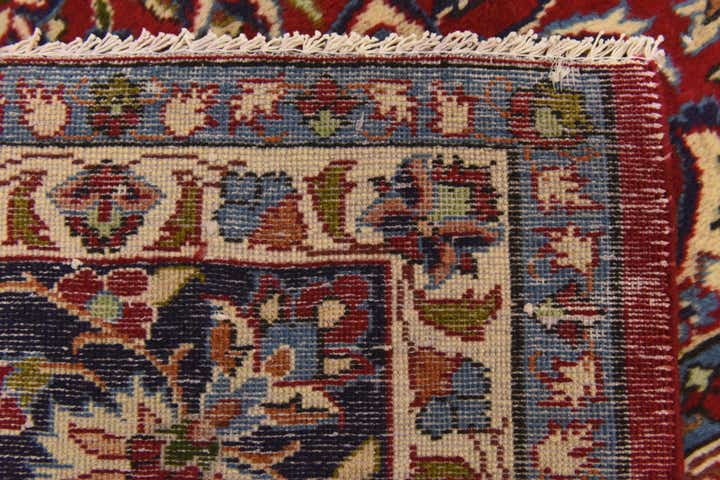 9' 9 x 13' Hand Knotted Isfahan Persian Wool Rug