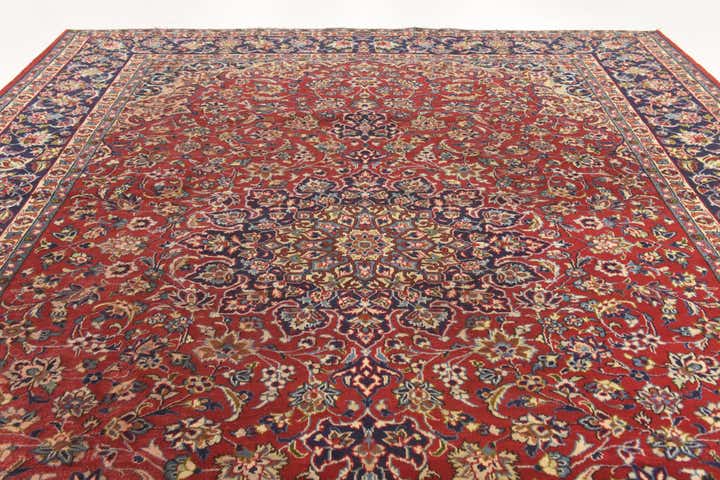 9' 9 x 13' Hand Knotted Isfahan Persian Wool Rug