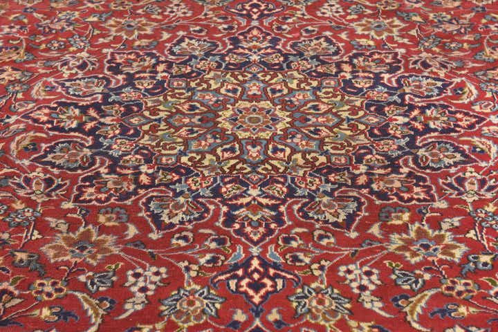 9' 9 x 13' Hand Knotted Isfahan Persian Wool Rug