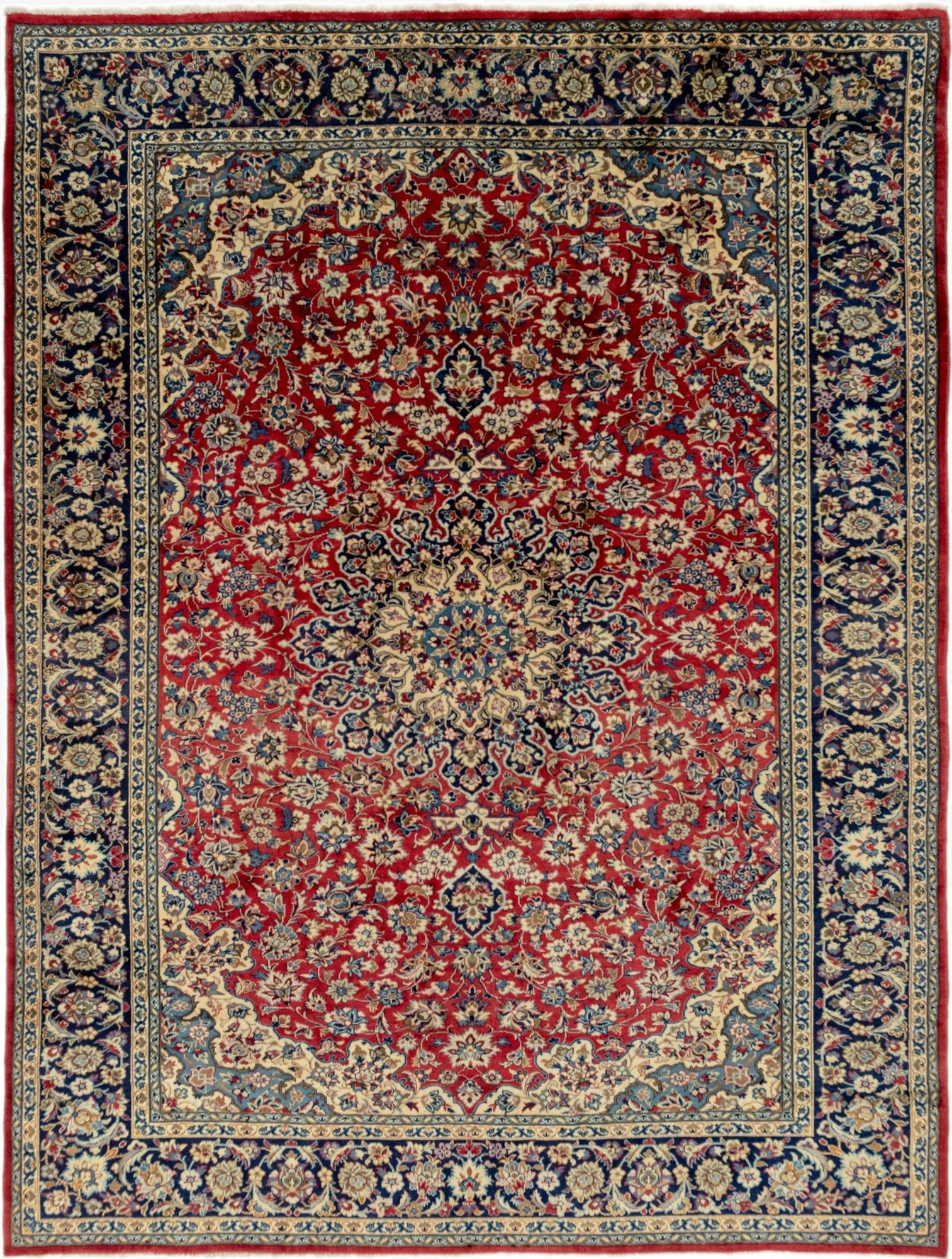 9' 9 x 13'  Hand Knotted Isfahan Persian Wool Rug