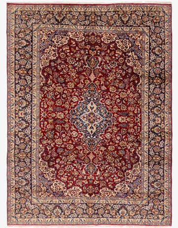 9' 6 x 12' 10 Hand Knotted Isfahan Persian Wool Rug