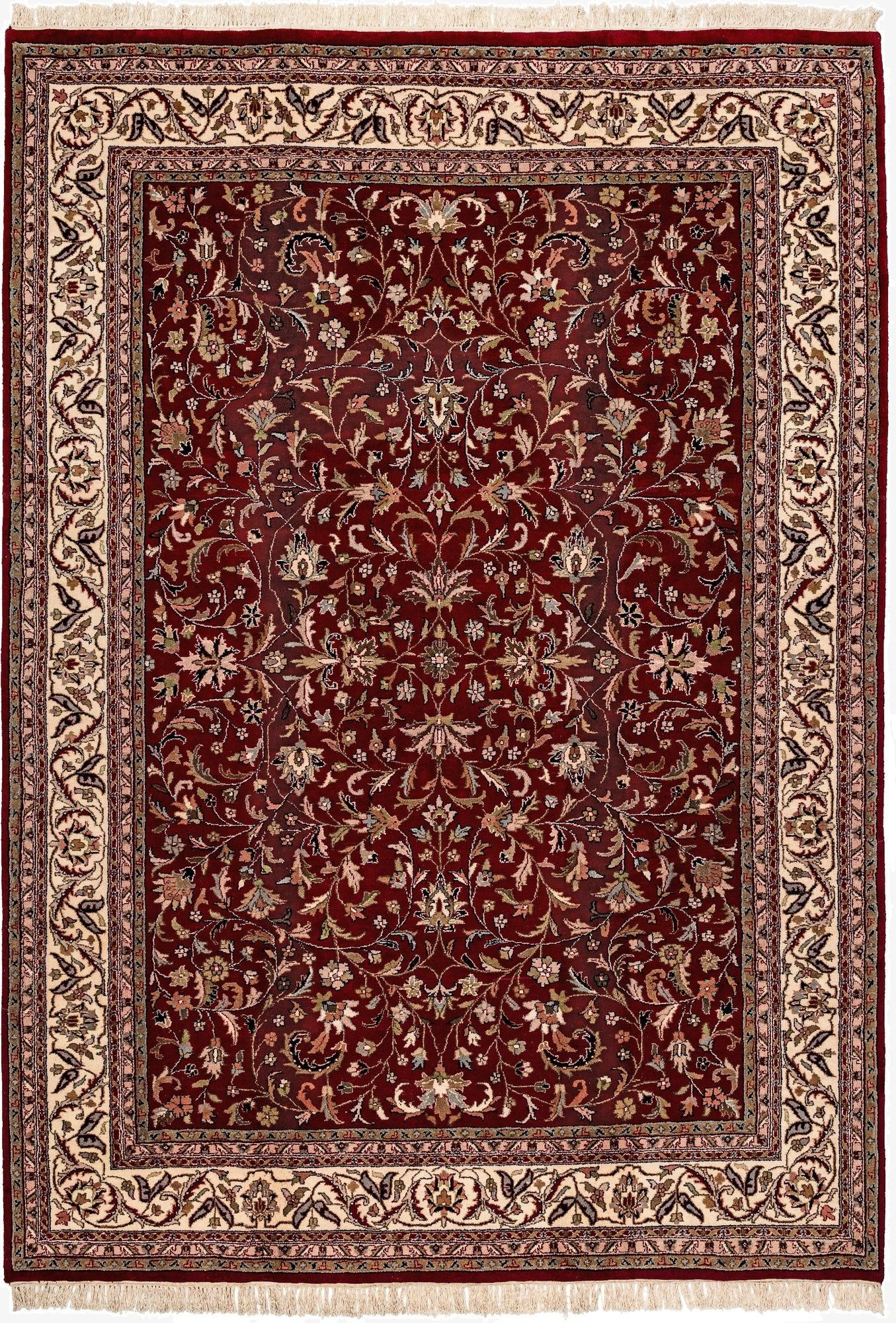 8' x 11' 3  Hand Knotted Isfahan Wool Rug