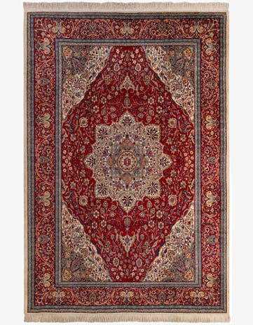 7' 3 x 10' 7 Hand Knotted Isfahan Wool Rug
