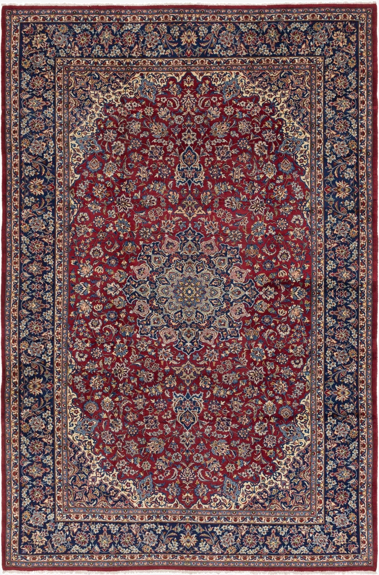 10' x 15'  Hand Knotted Isfahan Persian Wool Rug