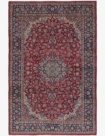 10' x 15' Hand Knotted Isfahan Persian Wool Rug