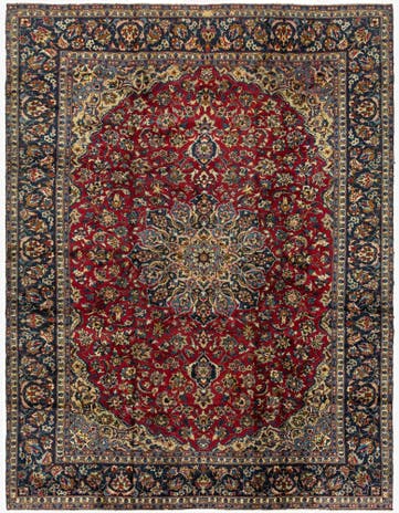 9' 8 x 12' 10 Hand Knotted Isfahan Persian Wool Rug