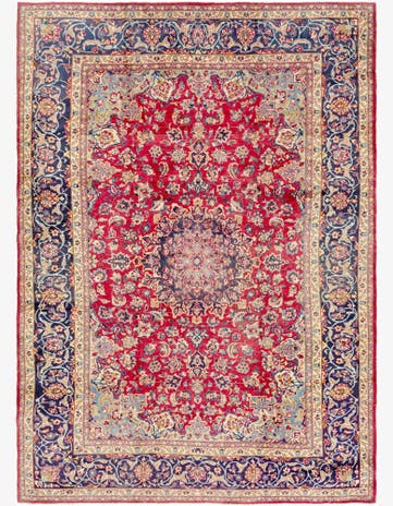 9' 8 x 13' 9 Hand Knotted Isfahan Persian Wool Rug