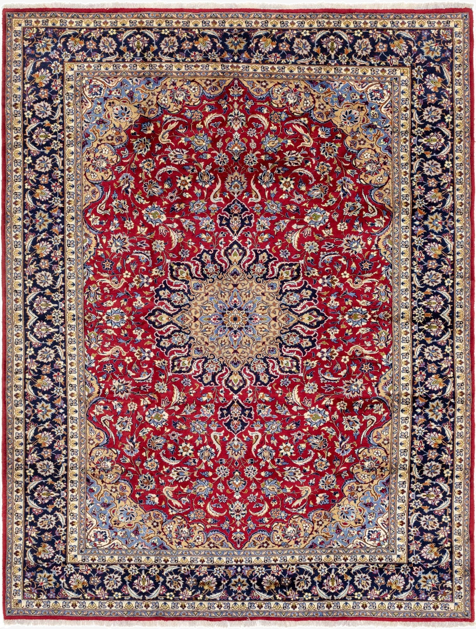 10' x 13'  Hand Knotted Isfahan Persian Wool Rug