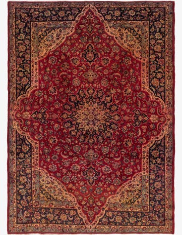 9' 8 x 13' 6 Hand Knotted Isfahan Persian Wool Rug
