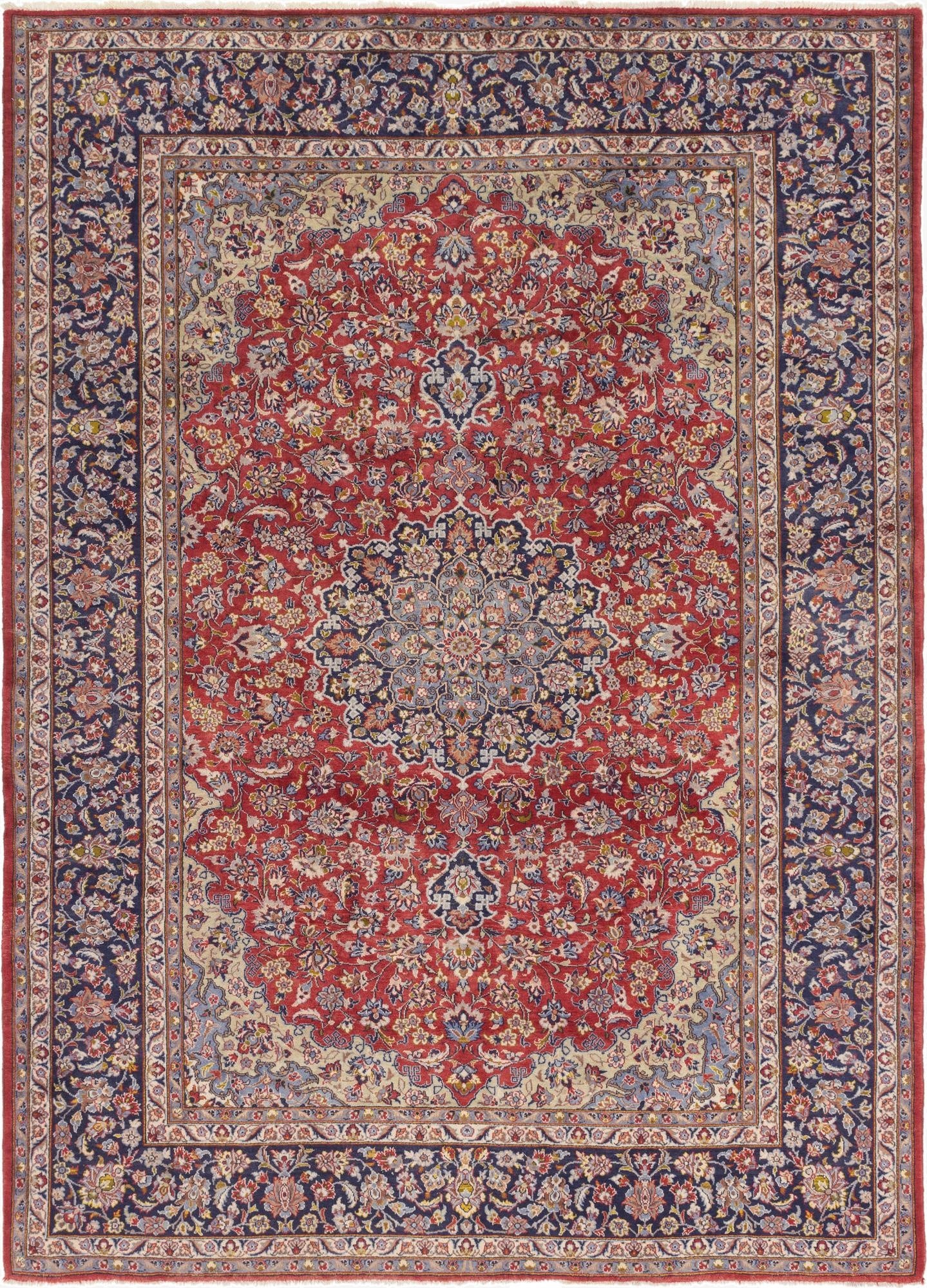 9' 6 x 13' 4  Hand Knotted Isfahan Persian Wool Rug