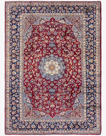 9' 8 x 13' 5 Hand Knotted Isfahan Persian Wool Rug