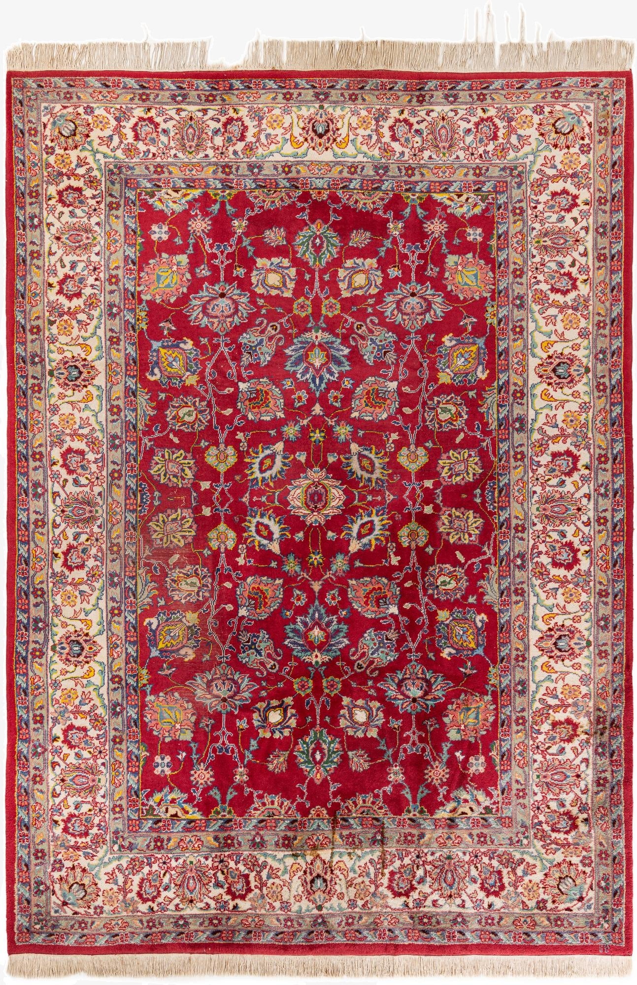 8' 2 x 11' 6  Hand Knotted Isfahan Wool Rug