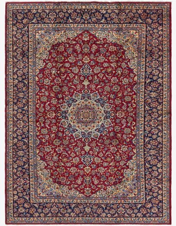 9' 10 x 13' 7 Hand Knotted Isfahan Persian Wool Rug