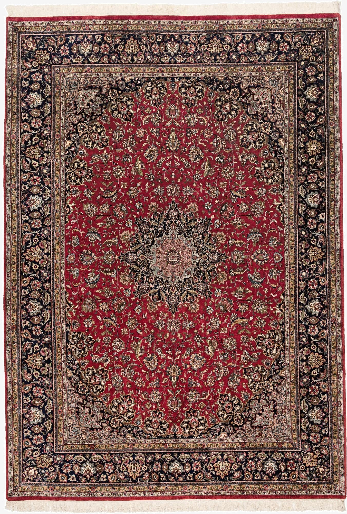 8' 3 x 11' 8  Hand Knotted Isfahan Oriental Wool Rug