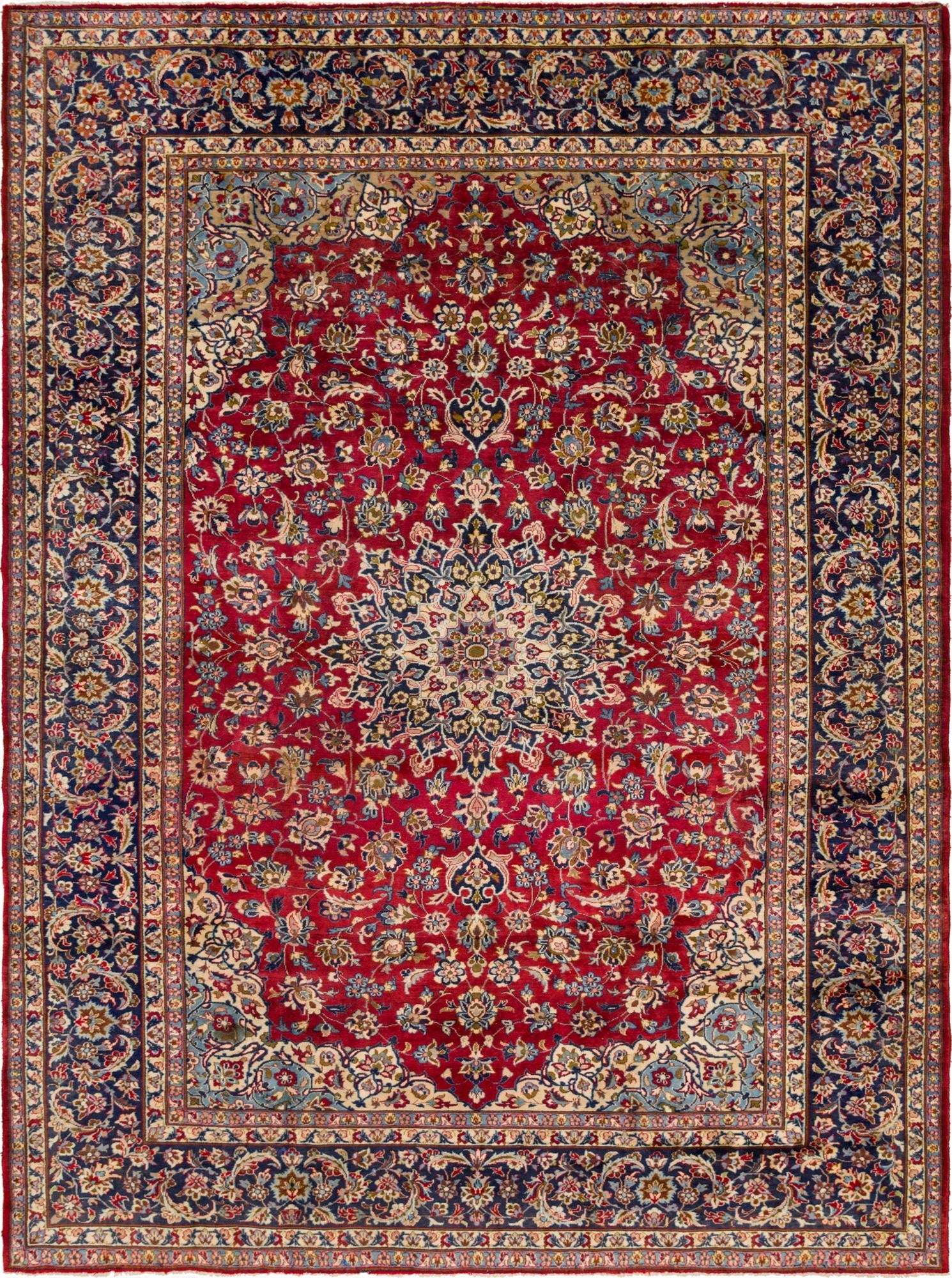 10' x 13' 4  Hand Knotted Isfahan Persian Wool Rug