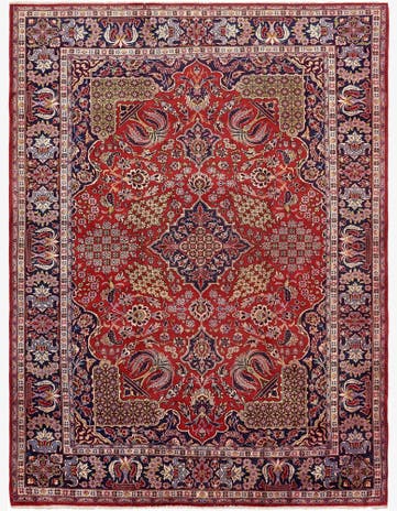 9' 7 x 13' Hand Knotted Isfahan Persian Wool Rug