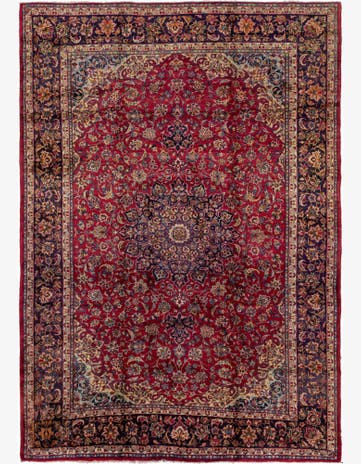 9' 6 x 13' 5 Hand Knotted Isfahan Persian Wool Rug
