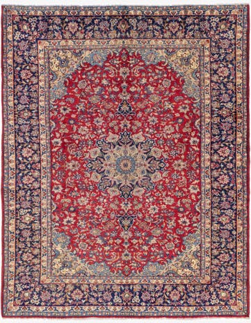 10' x 12' 7 Hand Knotted Isfahan Persian Wool Rug