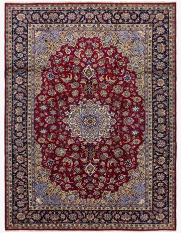 9' 9 x 13' 4 Hand Knotted Isfahan Persian Wool Rug