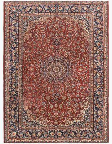 9' 9 x 13' Hand Knotted Isfahan Persian Wool Rug