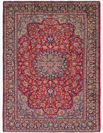 9' 8 x 13' 3 Hand Knotted Isfahan Persian Wool Rug