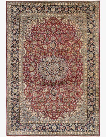 9' 4 x 13' 7 Hand Knotted Isfahan Persian Wool Rug