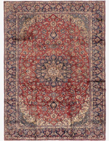 9' 7 x 12' 9 Hand Knotted Isfahan Persian Wool Rug