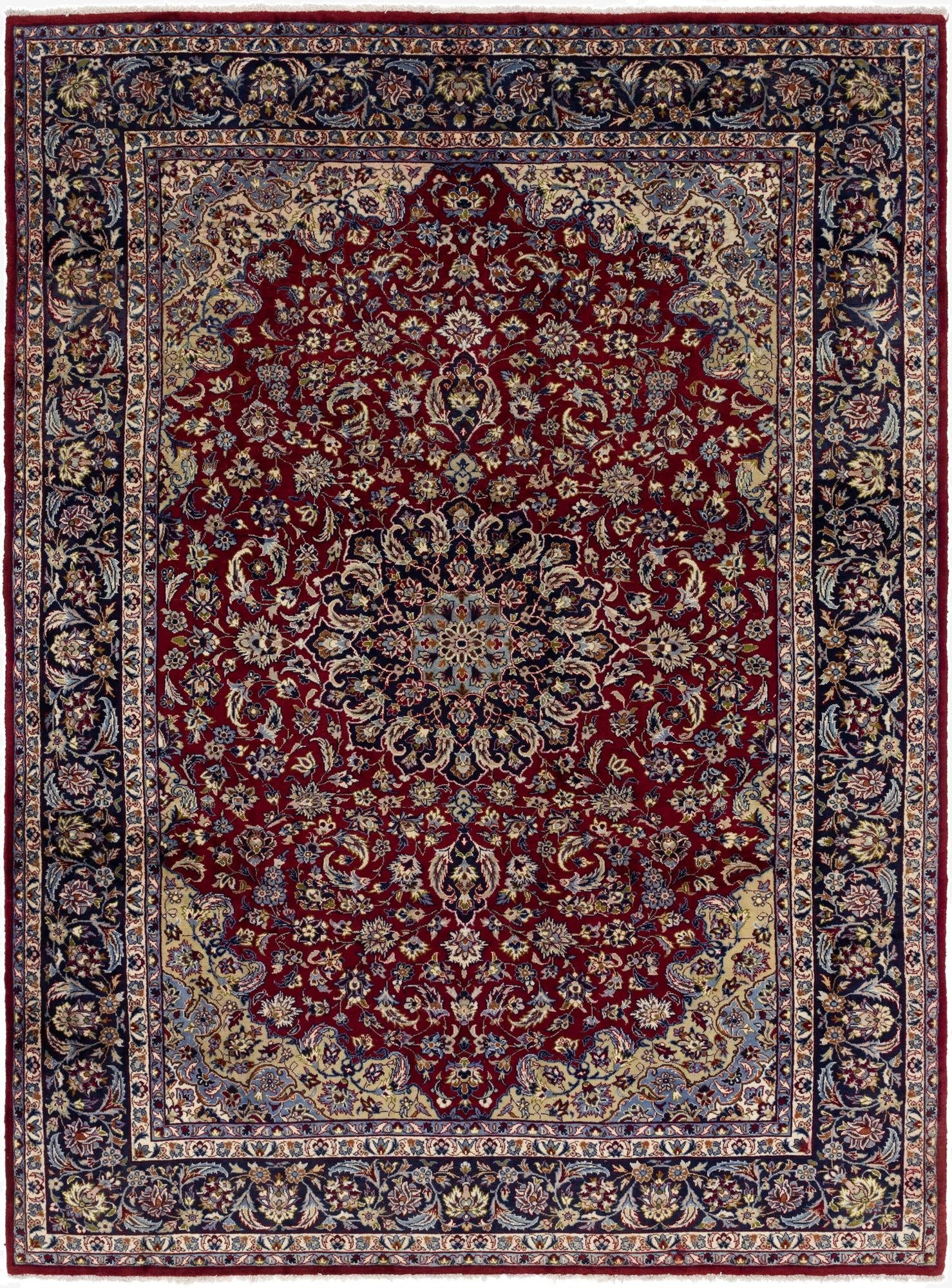 9' 7 x 13'  Hand Knotted Isfahan Persian Wool Rug