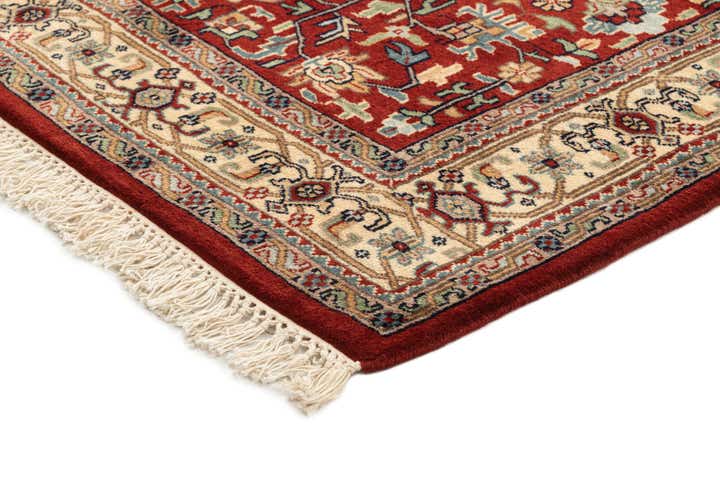 4' 2 x 6' 6 Hand Knotted Jaipur Agra Wool Rug