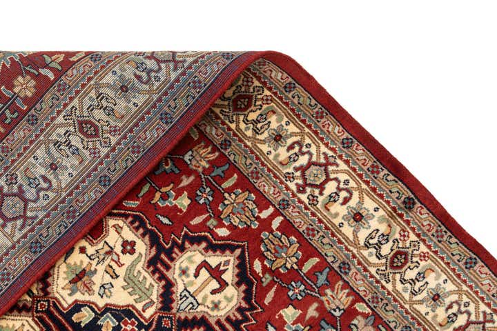 4' 2 x 6' 6 Hand Knotted Jaipur Agra Wool Rug